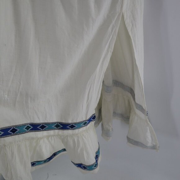 Z&L Maxi Dress Womens S Ivory Granola Girl Boho Bohemian Hippie Festival Resort - Picture 5 of 16